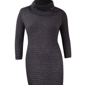 Calvin Klein Charcoal Turtleneck Dress